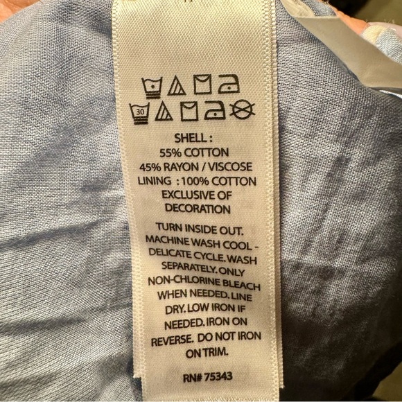 Lucky Brand Lace Trim Ruffle Shoulder Flounce Floral Mini Dress blue size XS‎ - Picture 5 of 6